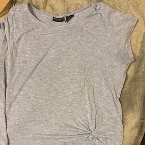 Willi Smith Soft Heather Blue Short Sleeve Top